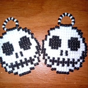 Handmade Jack Skellington earrings